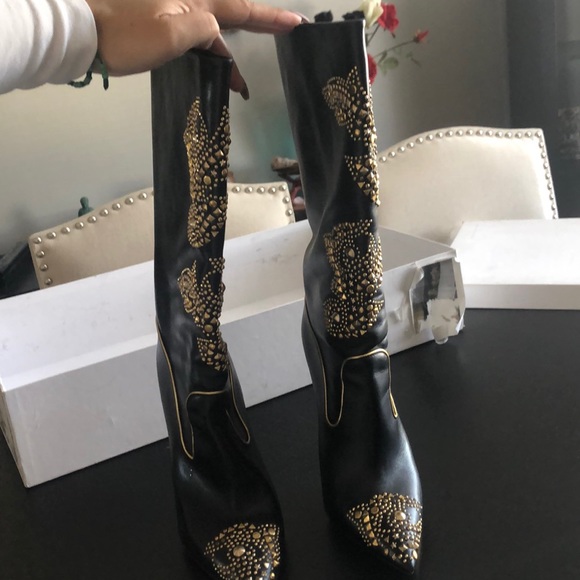 Versace | Shoes | Versace Black Boots 